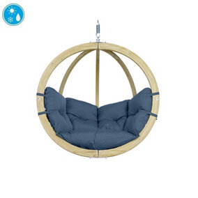 Amazonas Globo Single Seat Weatherproof Hanging Egg Hammock Chair in Brisa Blue