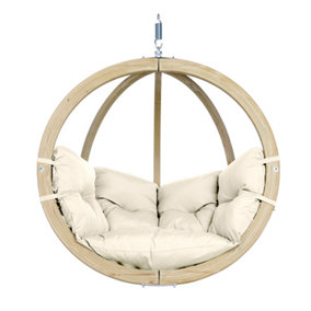Amazonas Globo Single Seat Weatherproof Hanging Egg Hammock Chair in Natura