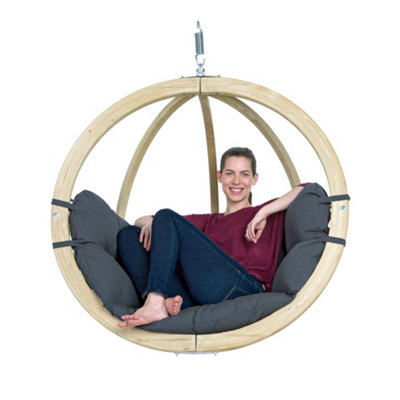 Amazonas Globo Single Seater Chair Indoor Hanging Set Anthracite