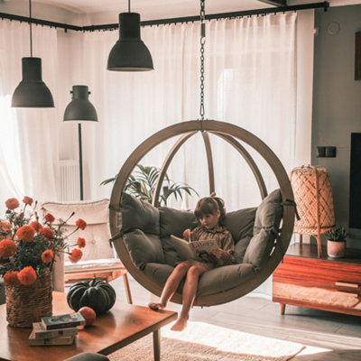 Amazonas Globo Single Seater Chair Indoor Hanging Set Taupe