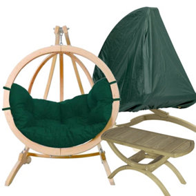 Amazonas Globo Single Seater Weatherproof Luxury Hanging Egg Chair Set Verde