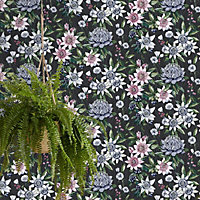Amazonia Passiflora Black Wallpaper Holden 91324