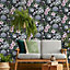 Amazonia Passiflora Black Wallpaper Holden 91324