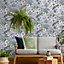 Amazonia Passiflora Silver Wallpaper Holden 91323
