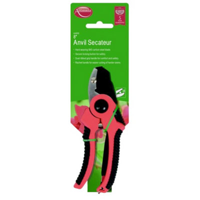 Ambador Anvil Secateurs Red/Black (One Size)