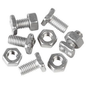 Ambador Bolts & Nuts (Pack of 20) Silver (One Size)
