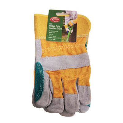Ambador Deluxe Unisex Heavy Duty Leather Gloves DIY at B&Q