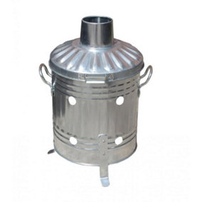 Ambador Galvanised Mini Garden Incinerator Silver (29 x 26.5 x 23.5cm)