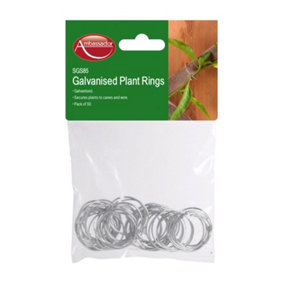 Ambador Galvanised Plant Rings (Pack of 50) Silver (One Size)