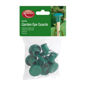 Ambador Garden Eye Guards (Pack of 8) Green (One Size)