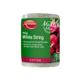 Ambador Multi-Use Cotton String White (55m)
