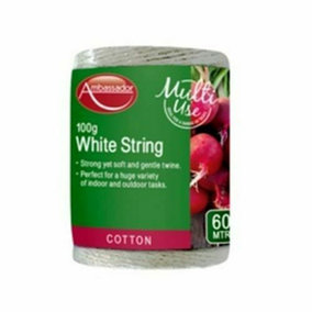 Ambador Multi-Use Cotton String White (60m)