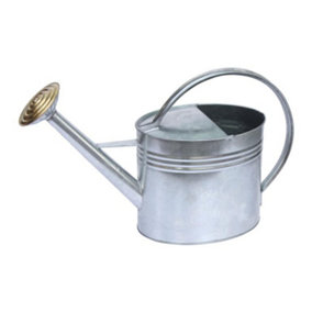 Ambador Oval Galvanised Watering Can Silver (5l)