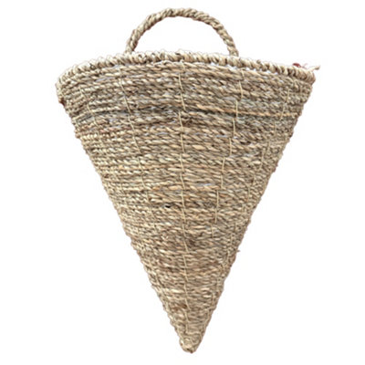 Ambador Semi-Conical Rope Wall Planter Beige (One Size)
