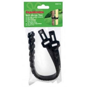 Ambador Soft Shrub Ties (Pack Of 2) Black (11 x 26 x 1.5cm)