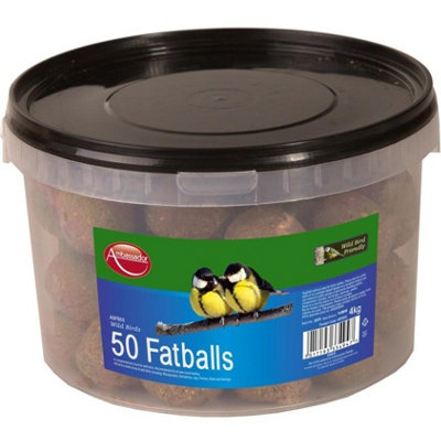 Ambador Wild Bird Food Fat Balls (Pack Of 50) Brown (4kg) DIY at B&Q