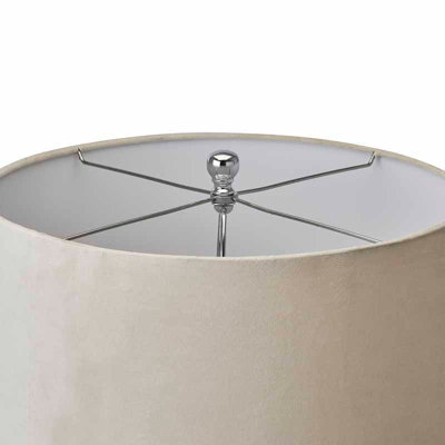 Ambassador Metallic Lamp with Velvet Shade - Glass - L45 x W45 x H80 cm - 4