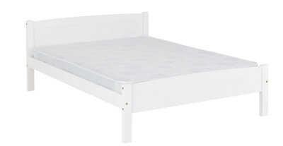 Amber 4ft 6"  Double Bed in White with slats