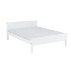 Amber 4ft 6"  Double Bed in White with slats