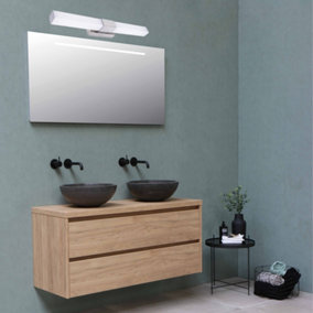 AMBER - CGC LED Chrome IP44 Bathroom Over Mirror wall Light 12W