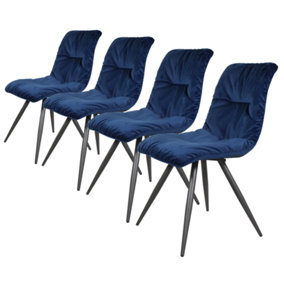 Amber Dining Chair Blue - Set of 4 Chairs