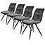 Amber Dining Chair Dark Grey- Set of 4 Chairs