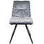 Amber Dining Chair Light Grey - Set of 2 Chairs