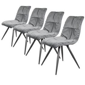 Amber Dining Chair Light Grey - Set of 4 Chairs