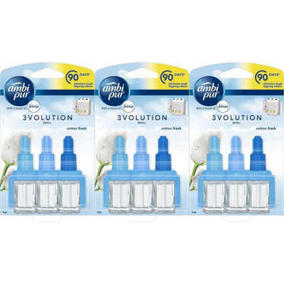 Ambi Pur Febreze 3Volution Air Freshener Plug-In Refill, Cotton Fresh 20ml