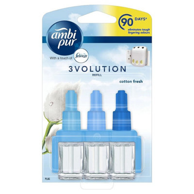 Ambi Pur Febreze 3Volution Air Freshener Plug-In Refill, Cotton Fresh 20ml