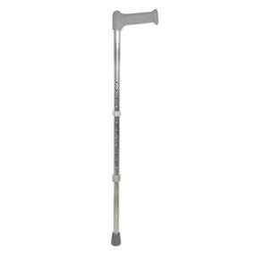 Ambidextrous Lightweight Aluminium Walking Stick - 12 Height Settings - Large
