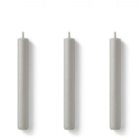 Ambiente Dinner Candle Light Grey Set of 3