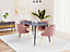 Amble Dining Table Concrete Effect Kitchen Dining Room, Small