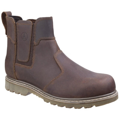 Amblers Abingdon brown leather upper non-safety dealer boot with pull loop