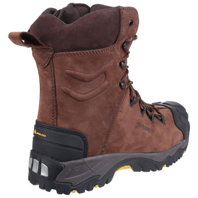 Amblers AS995 Pillar Waterproof High Leg Safety Work Boots Brown (Sizes 6-14)