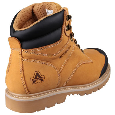 Amblers FS226 Waterproof Safety Work Boots Tan Honey (Sizes 6-13)