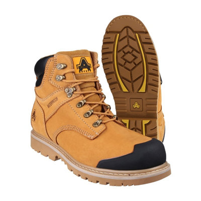 Amblers FS226 Waterproof Safety Work Boots Tan Honey (Sizes 6-13)