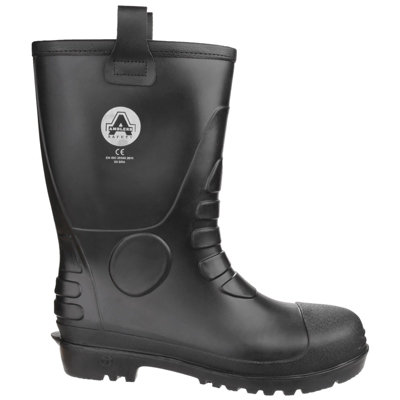 Amblers FS90 Waterproof PVC Safety Rigger Work Boots Black (Sizes 4-12)