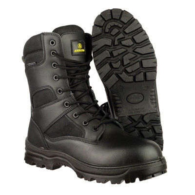 Amblers Safety Combat Hi-Leg Waterproof Metal Free Boot Black