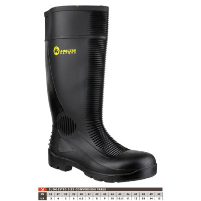 Steel toe store cap wellies b&q