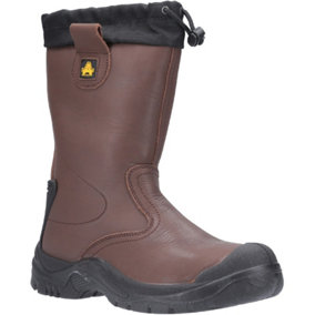 Amblers Safety FS245 Antistatic Pull On Safety Rigger Boot Brown Size 9