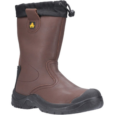 AMBLERS SAFETY FS245 ANTISTATIC PULL ON SAFETY RIGGER BOOT BROWN