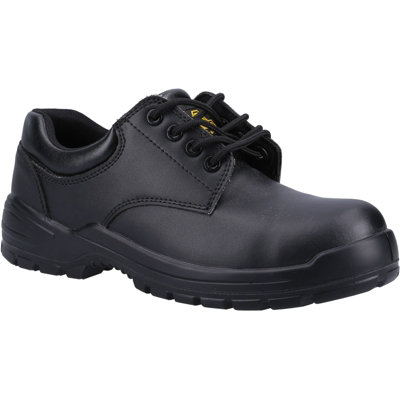 AMBLERS Mens Adrian SHOES Formal Non Safety Shoe LEATHER Lace Up BLACK, Size 9