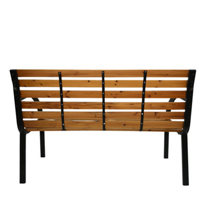 2 person deals wooden bench