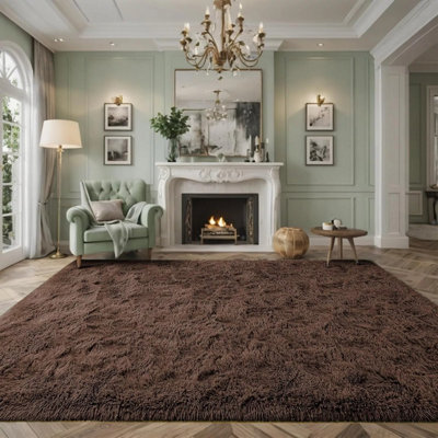 Bedding World Large Shaggy Area Rug - Soft High Pile, Washable - Living Room, Bedroom, Hallway (Multiple Colors/Sizes)