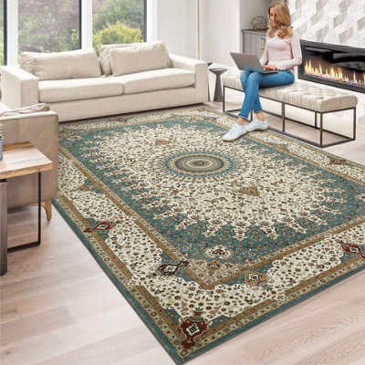 Ameha Cashmere Rugs Non Slip Large Area 160X230 cm Living Room Rug ...