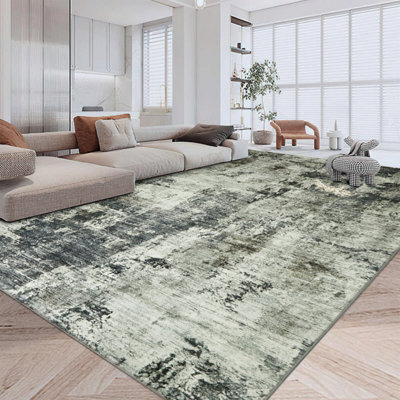 Ameha Grey Abstract Pattern Rug Living Room Extra Large Area 240X320 Cm ...