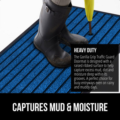 Ameha Heavy Duty PVC Rubber Mat, Washable Dust Trapper Indoor Outdoor ...