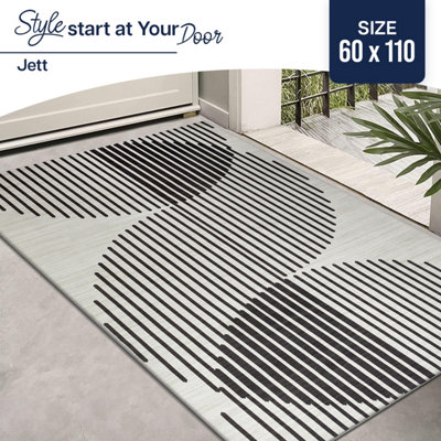 Ameha Modern Small Rugs for Bedroom Geometric Style Area Cream Rugs ...