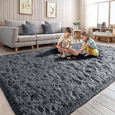Ameha Rugs Living Room Large 160X230 cm- Grey Area Rugs For Bedroom Non ...